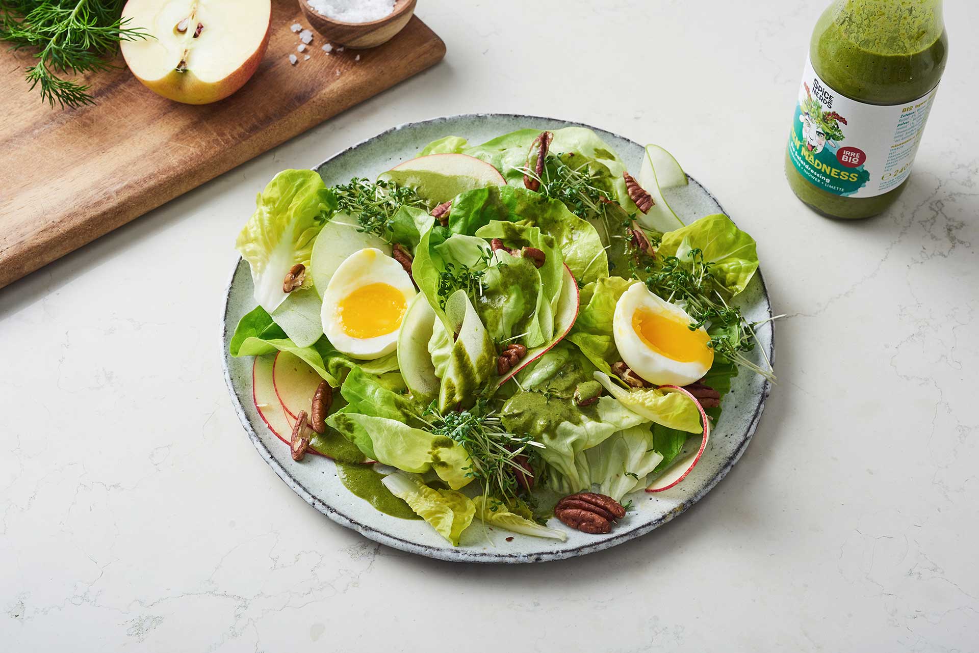 Kopfsalat mit Ei Rezept- Salatdressing- SpiceNerds Kopfsalat mit Ei Rezept- Salatdressing- SpiceNerds