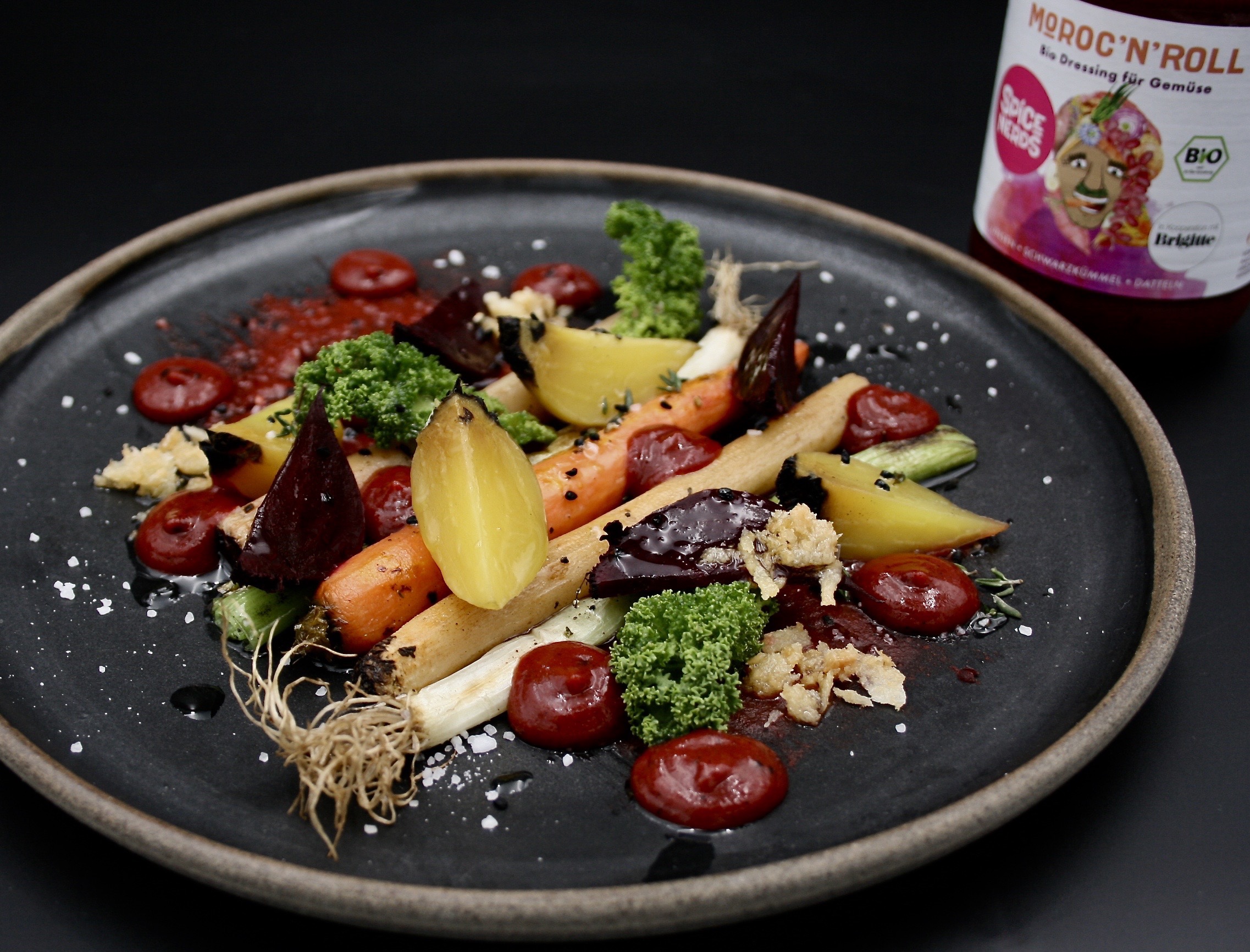 Backofengemüse Dressing für Gemüse Topping - Moroc N Roll, bio vegan Rezept Backofengemüse Dressing für Gemüse Topping - Moroc N Roll, bio vegan Rezept