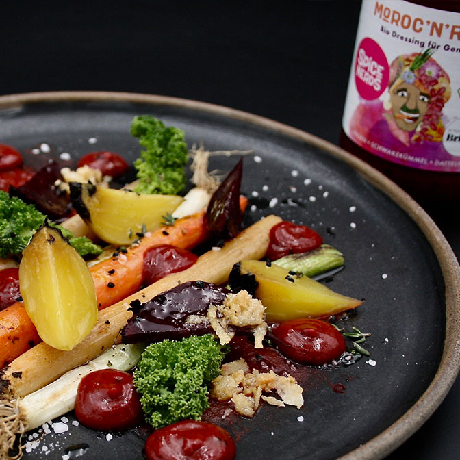 Rezept Backofengemüse Dressing für Gemüse Topping - Moroc N Roll, bio vegan Rezept Backofengemüse Dressing für Gemüse Topping - Moroc N Roll, bio vegan