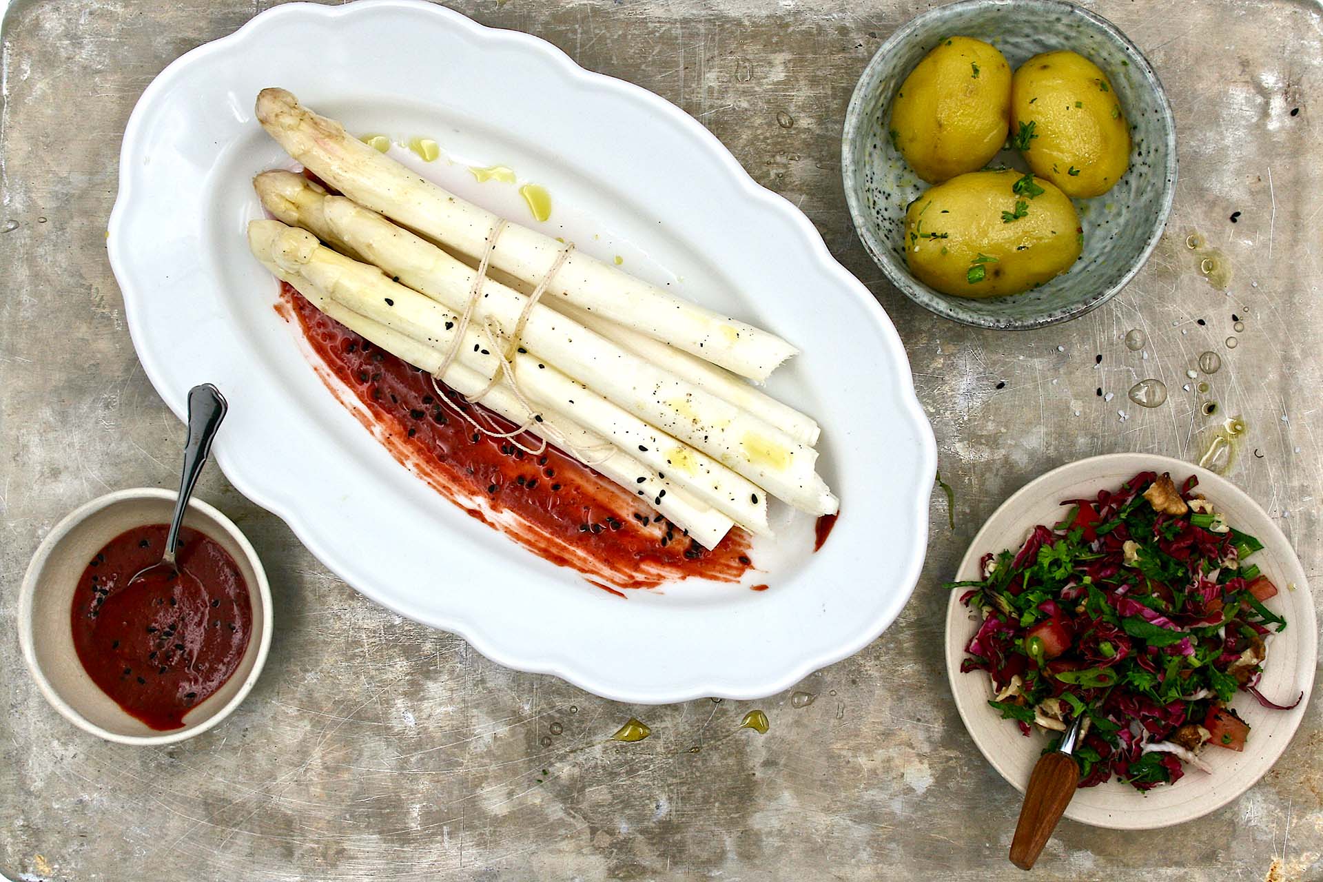 Spargelrezept, Spargelzeit, weißer Spargel, MorocnRoll Topping, SpiceNerds, vegan Spargelrezept, Spargelzeit, weißer Spargel, MorocnRoll Topping, SpiceNerds, vegan