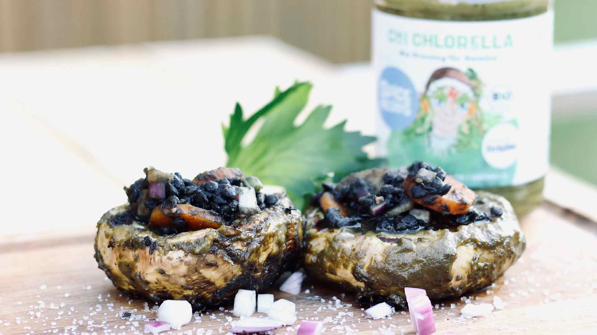 Grillrezepte vegetarisch, Portobello Pilz, vom_Grill, Algen Dressing, Chi Chlorella Grillsauce, SpiceNerds Grillrezepte vegetarisch, Portobello Pilz, vom_Grill, Algen Dressing, Chi Chlorella Grillsauce, SpiceNerds